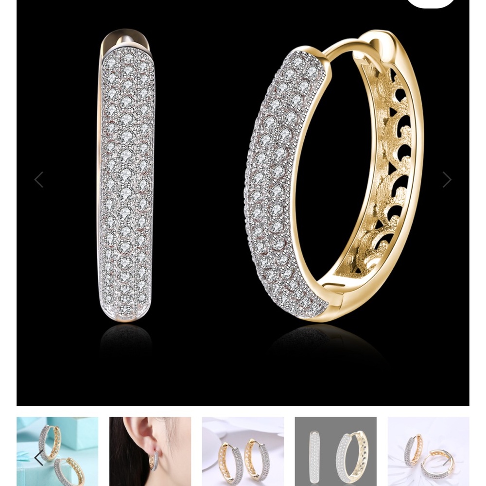Elegant Gold and Silver Hoop Earrings